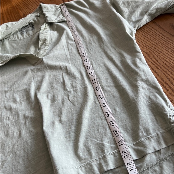 Faherty Women's Sunwashed Polo Mint Green Long Sleeve Organic Cotton Size Large - Picture 14 of 16